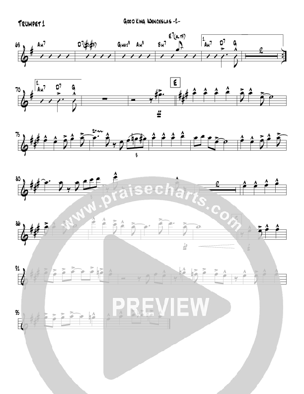 Good King Wenceslas (Instrumental) Trumpet 1 (Jeff Anderson)