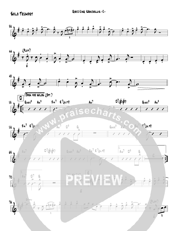 Good King Wenceslas (Instrumental) Trumpet 3/4 (Jeff Anderson)