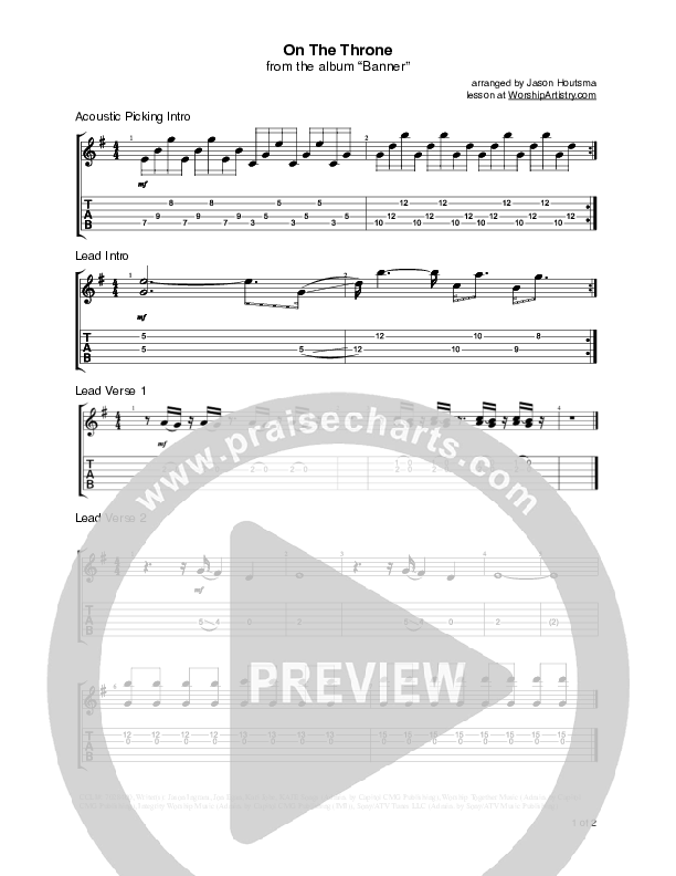 On The Throne Guitar Tab (Desperation Band / Kari Jobe)