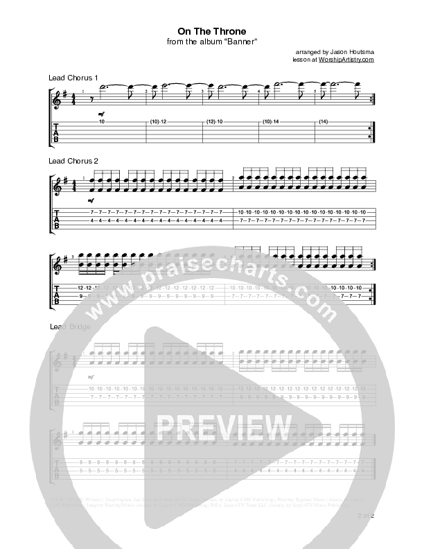 On The Throne Guitar Tab (Desperation Band / Kari Jobe)