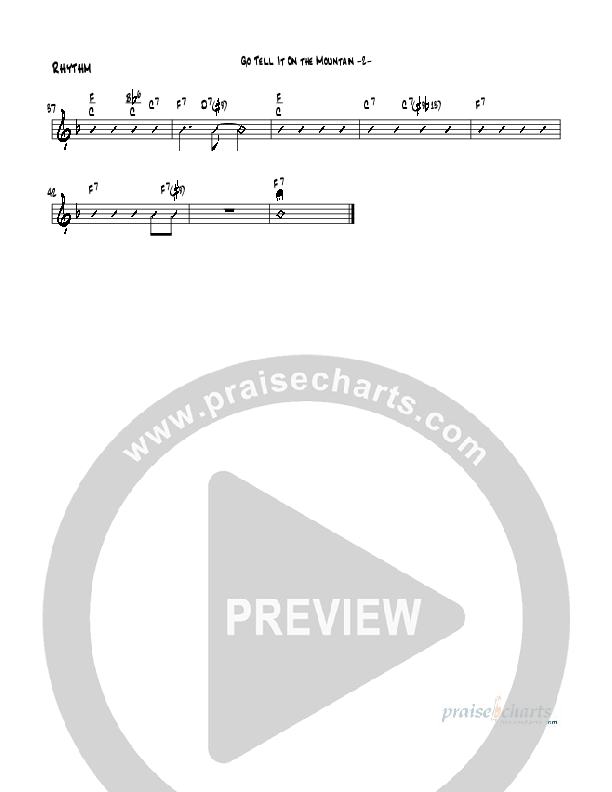 Go Tell It On The Mountain (Instrumental) Rhythm Chart (Jeff Anderson)
