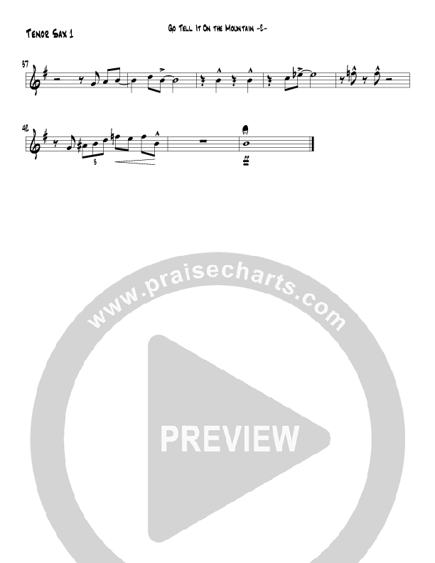 Go Tell It On The Mountain (Instrumental) Tenor Sax 1 (Jeff Anderson)