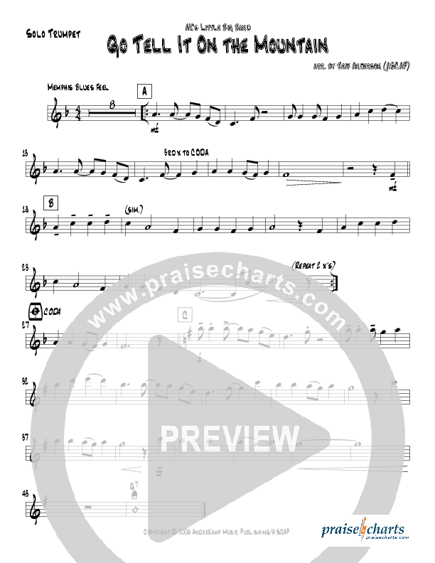 Go Tell It On The Mountain (Instrumental) Trumpet (Jeff Anderson)
