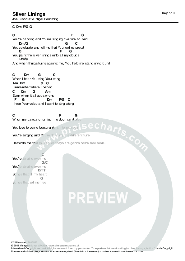 Silver Linings Chords & Lyrics (Vineyard UK / Katherine Speirs)