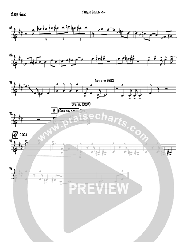 Jingle Bells (Instrumental) Bari Sax (Jeff Anderson)