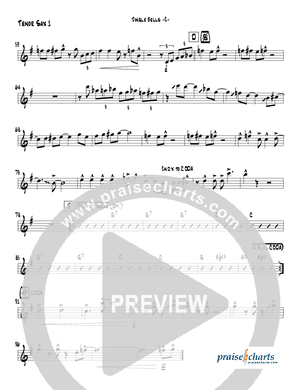 Jingle Bells (Instrumental) Tenor Sax 1 (Jeff Anderson)