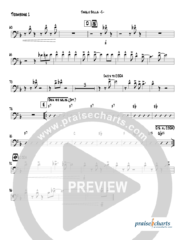 Jingle Bells (Instrumental) Trombone 1 (Jeff Anderson)
