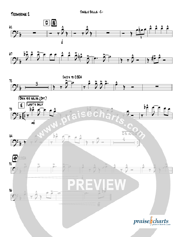 Jingle Bells (Instrumental) Trombone 2 (Jeff Anderson)