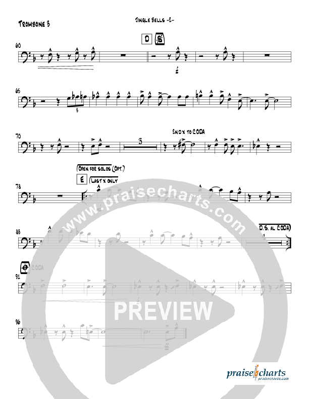 Jingle Bells (Instrumental) Trombone 3 (Jeff Anderson)