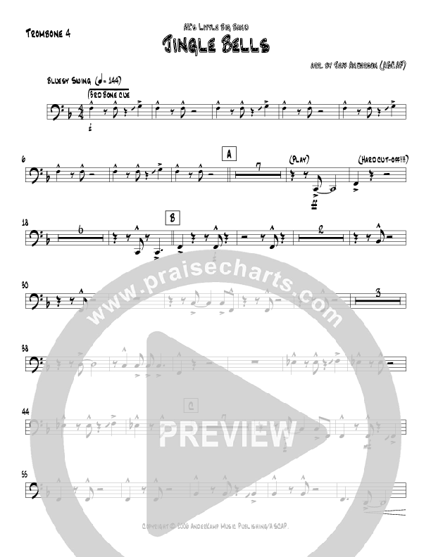 Jingle Bells (Instrumental) Trombone 4 (Jeff Anderson)