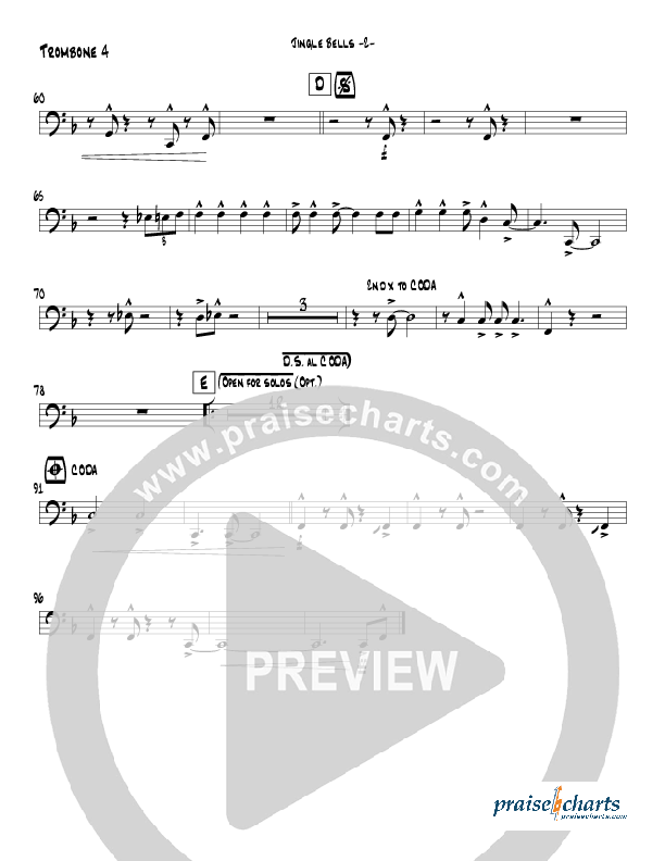 Jingle Bells (Instrumental) Trombone 4 (Jeff Anderson)
