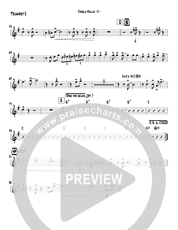 Jingle Bells (Instrumental) Trumpet 2 (Jeff Anderson)