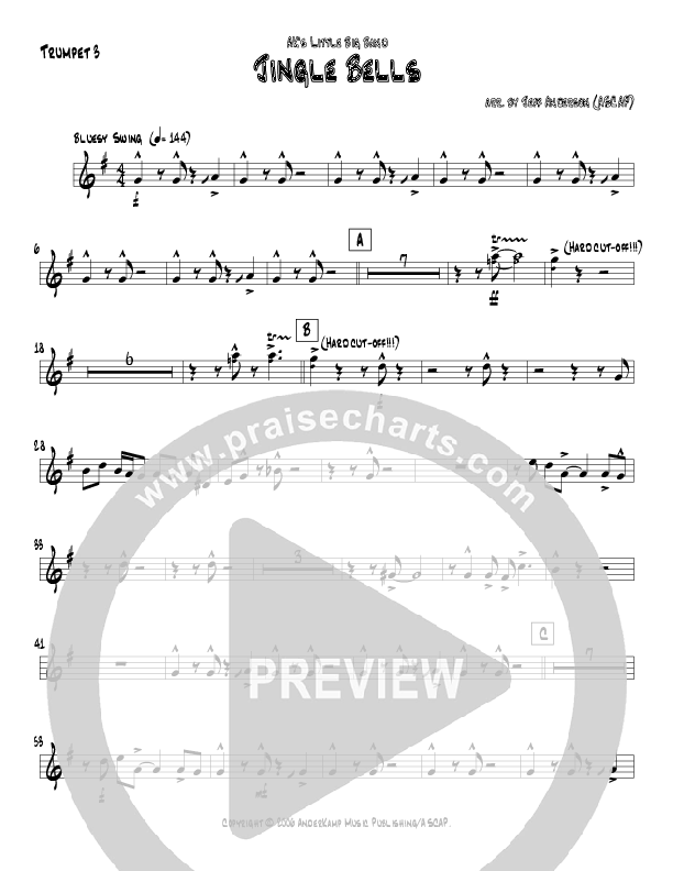 Jingle Bells (Instrumental) Trumpet 3 (Jeff Anderson)