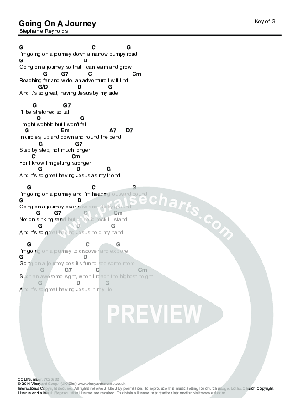 Going On A Journey Chords & Lyrics (Vineyard UK / Jake Bateson)