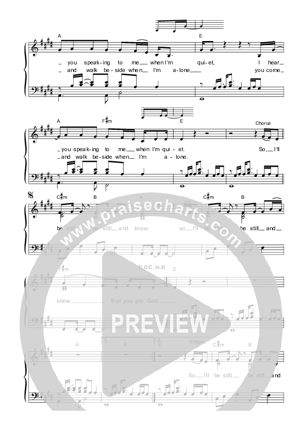 Be Still Lead Sheet (SAT) (Vineyard UK / Joff Alexander-Frye)