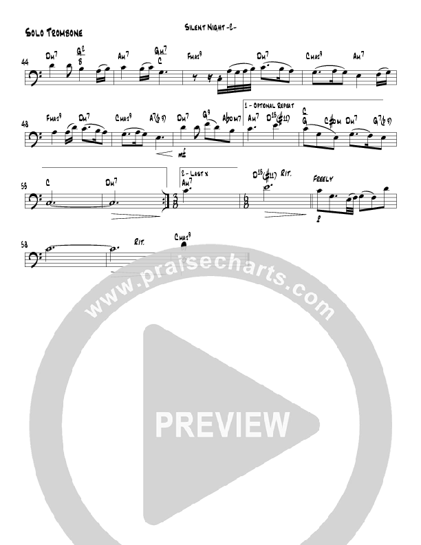 Silent Night (Instrumental) Trombone (Jeff Anderson)