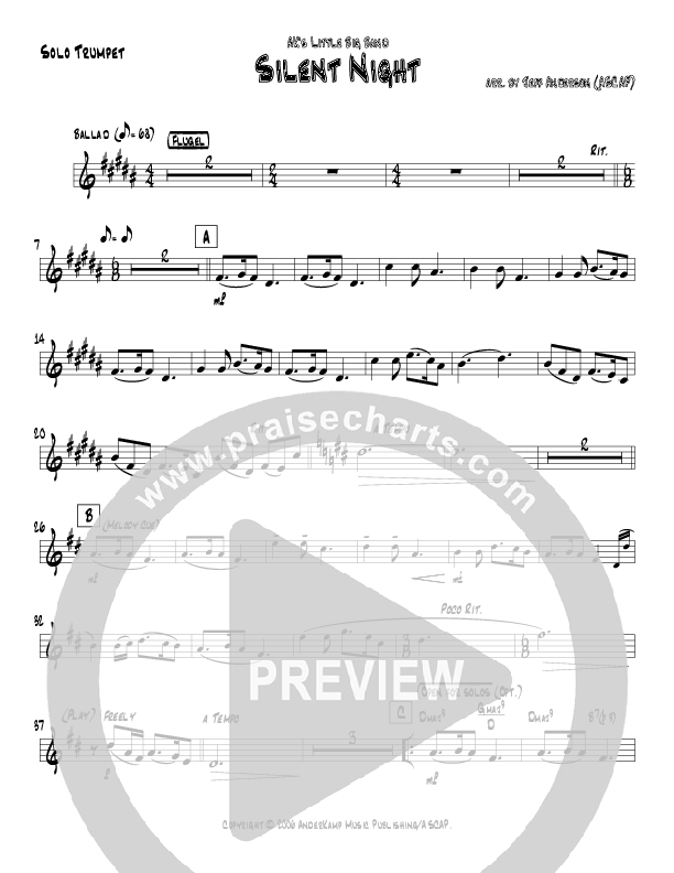 Silent Night (Instrumental) Trumpet (Jeff Anderson)