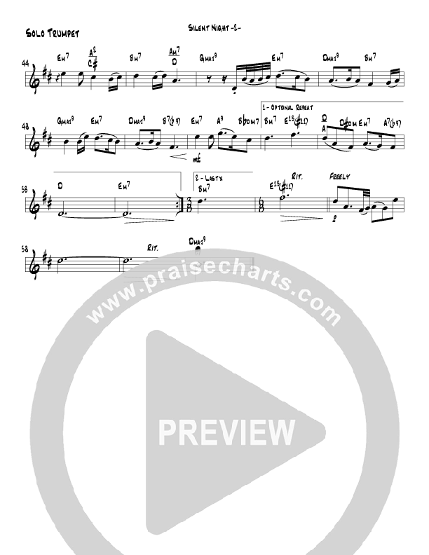 Silent Night (Instrumental) Trumpet (Jeff Anderson)