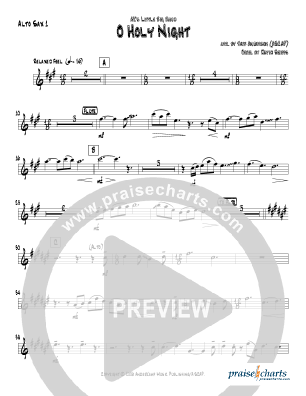 O Holy Night (Instrumental) Alto Sax 2 (Jeff Anderson)