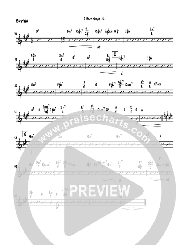 O Holy Night (Instrumental) Rhythm Chart (Jeff Anderson)