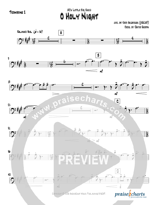O Holy Night (Instrumental) Trombone 2 (Jeff Anderson)