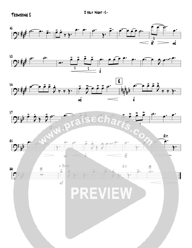 O Holy Night (Instrumental) Trombone 2 (Jeff Anderson)