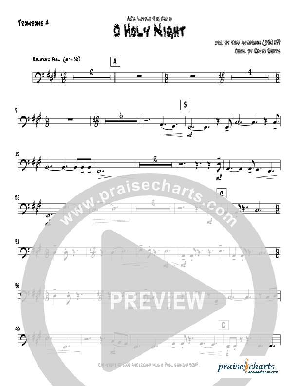 O Holy Night (Instrumental) Trombone (Jeff Anderson)