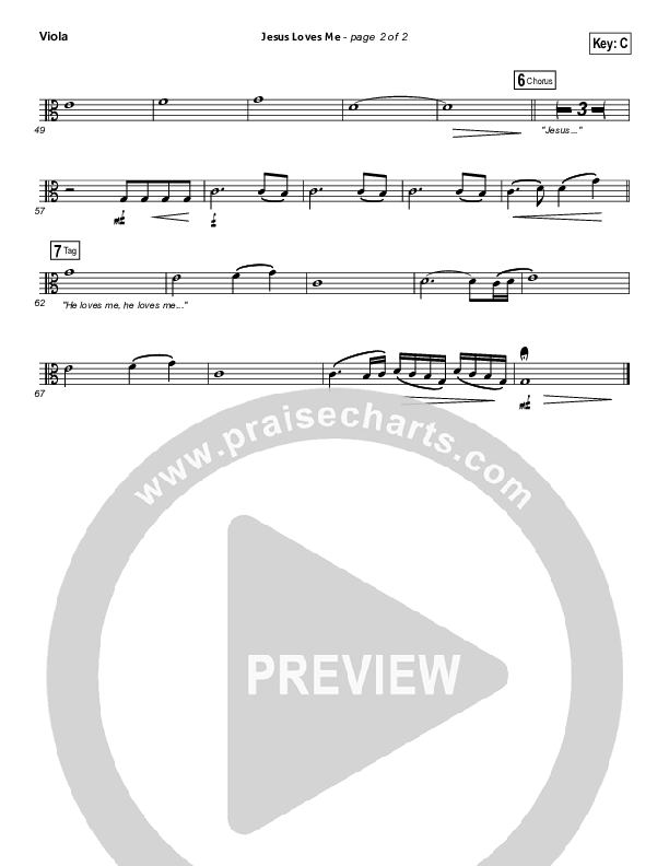 Jesus Loves Me Viola (Chris Tomlin)