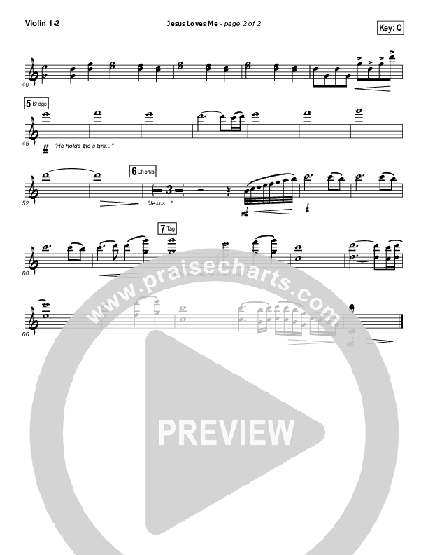 Jesus Loves Me Violin 1/2 (Chris Tomlin)
