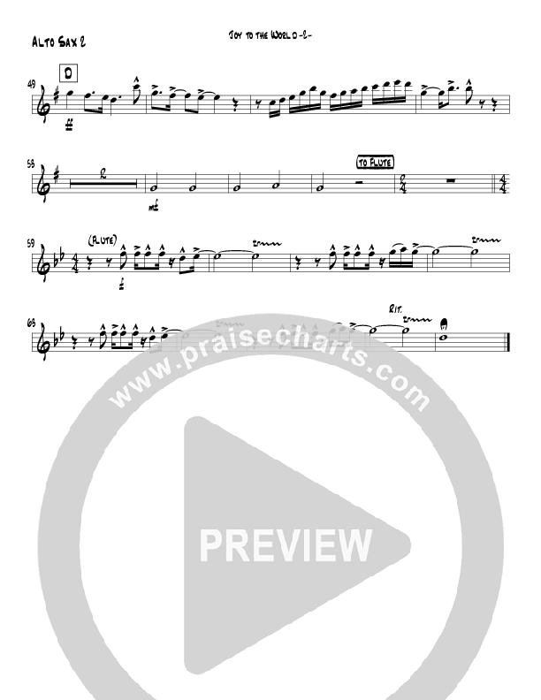 Joy To The World (Instrumental) Alto Sax 1/2 (Jeff Anderson)