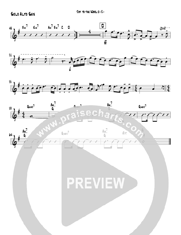 Joy To The World (Instrumental) Alto Sax (Jeff Anderson)