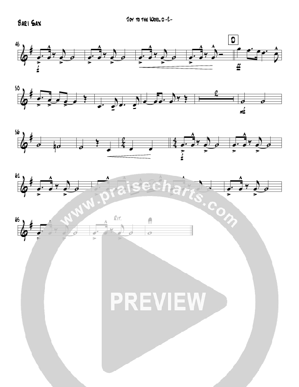 Joy To The World (Instrumental) Bari Sax (Jeff Anderson)