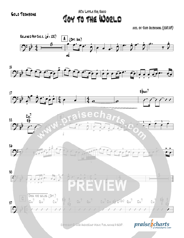 Joy To The World (Instrumental) Bass Trombone (Jeff Anderson)