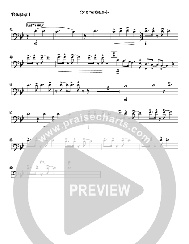 Joy To The World (Instrumental) Trombone 1 (Jeff Anderson)