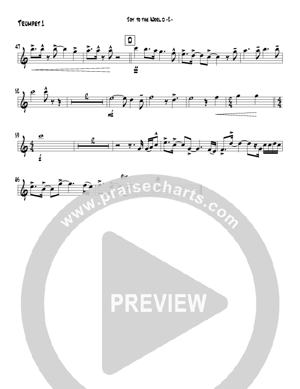 Joy To The World (Instrumental) Trumpet 1 (Jeff Anderson)
