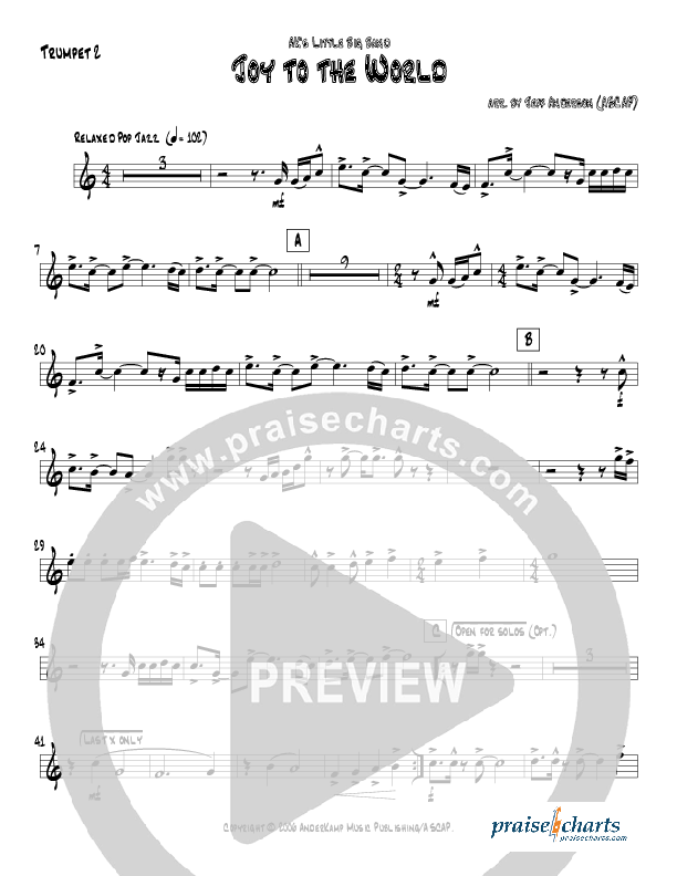 Joy To The World (Instrumental) Trumpet 2 (Jeff Anderson)