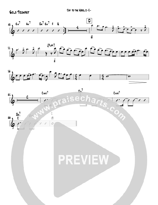 Joy To The World (Instrumental) Trumpet 3/4 (Jeff Anderson)