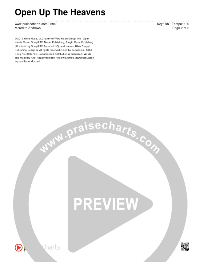 Open Up The Heavens (Choral Anthem SATB) Chords & Lyrics (Meredith Andrews / NextGen Worship / Arr. Richard Kingsmore)