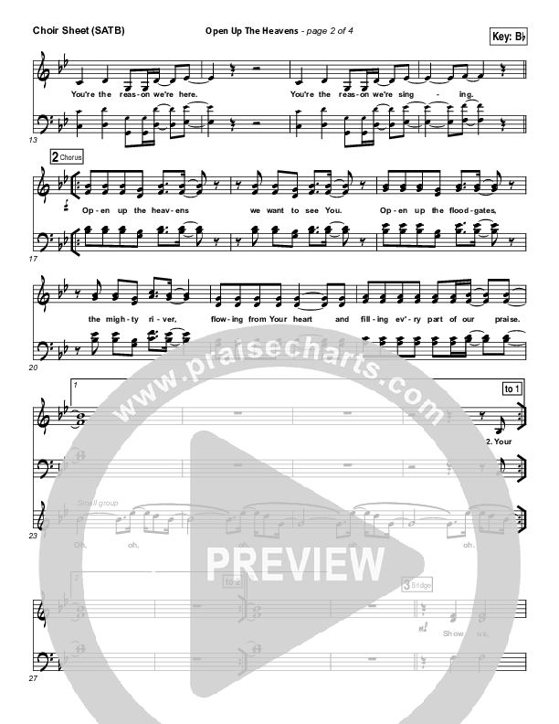 Open Up The Heavens (Choral Anthem SATB) Choir Vocals (SATB) (Meredith Andrews / NextGen Worship / Arr. Richard Kingsmore)