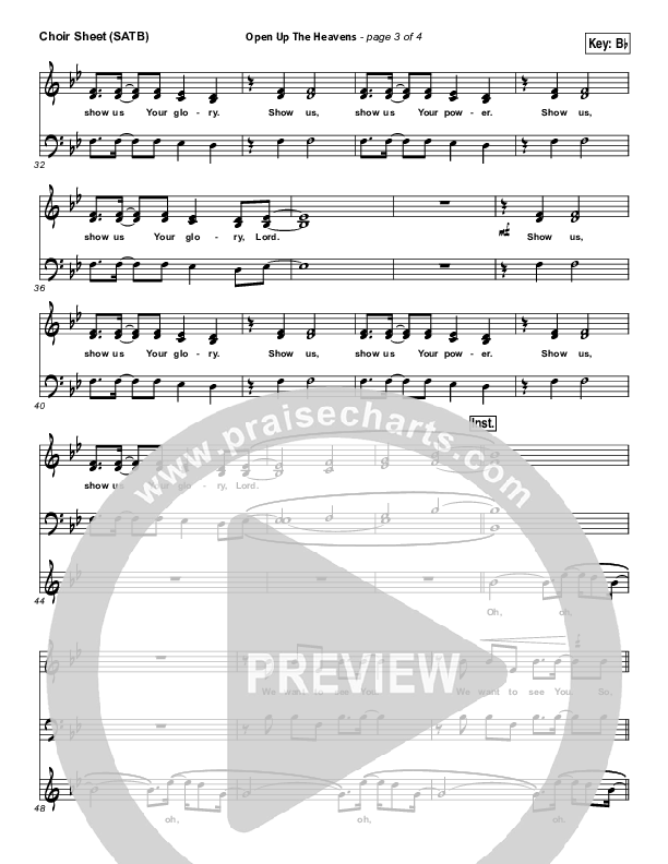 Open Up The Heavens (Choral Anthem SATB) Choir Vocals (SATB) (Meredith Andrews / NextGen Worship / Arr. Richard Kingsmore)