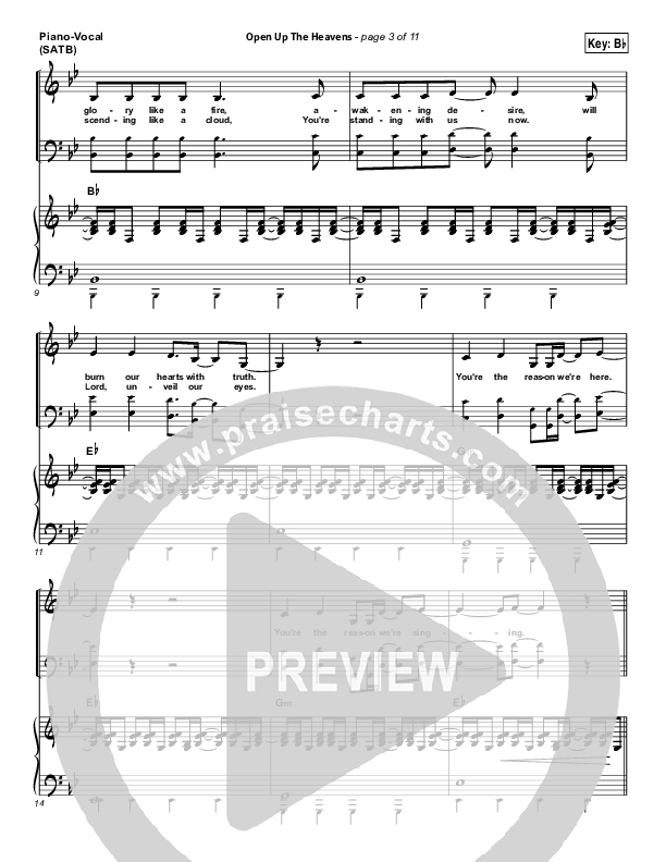 Open Up The Heavens (Choral Anthem SATB) Piano/Choir (SATB) (Meredith Andrews / NextGen Worship / Arr. Richard Kingsmore)