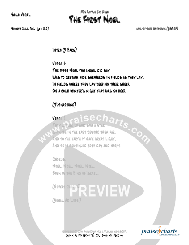 The First Noel (Instrumental) Lyrics (Jeff Anderson)