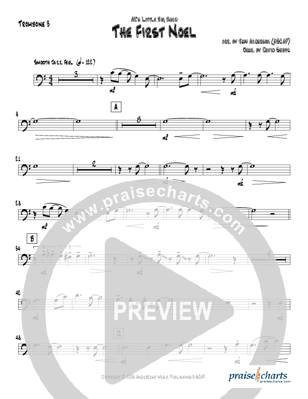 The First Noel (Instrumental) Trombone 3 (Jeff Anderson)