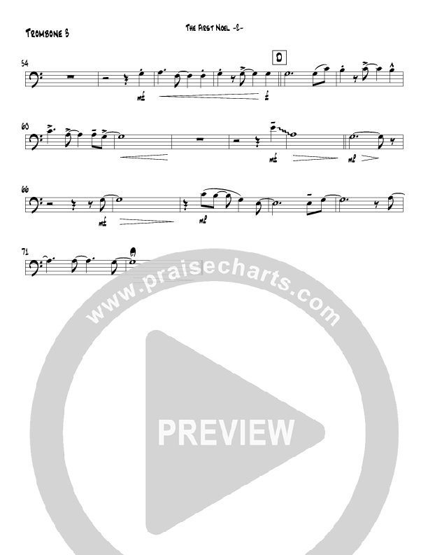 The First Noel (Instrumental) Trombone 3 (Jeff Anderson)