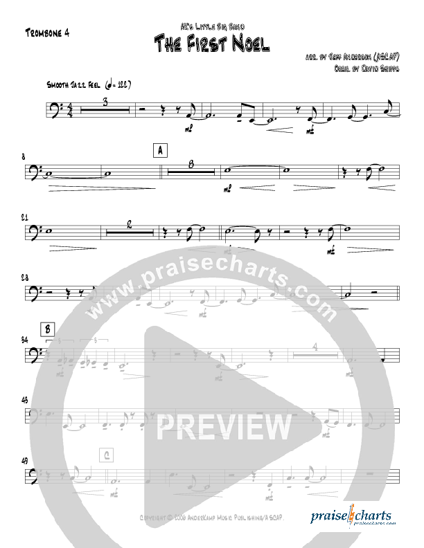 The First Noel (Instrumental) Trombone 4 (Jeff Anderson)