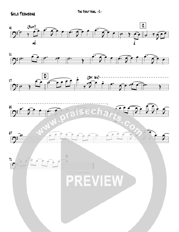 The First Noel (Instrumental) Trombone (Jeff Anderson)