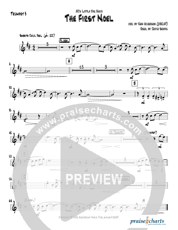 The First Noel (Instrumental) Trumpet 3 (Jeff Anderson)
