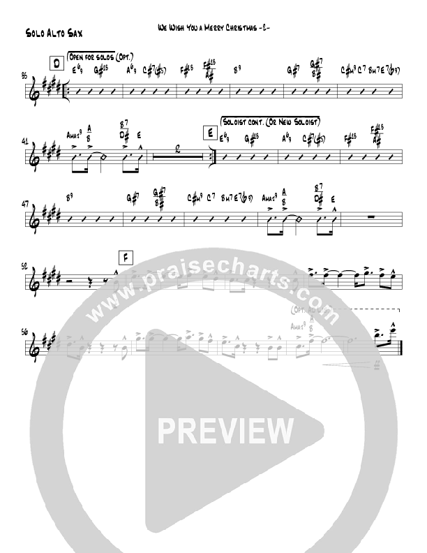We Wish You A Merry Christmas (Instrumental) Alto Sax (Jeff Anderson)