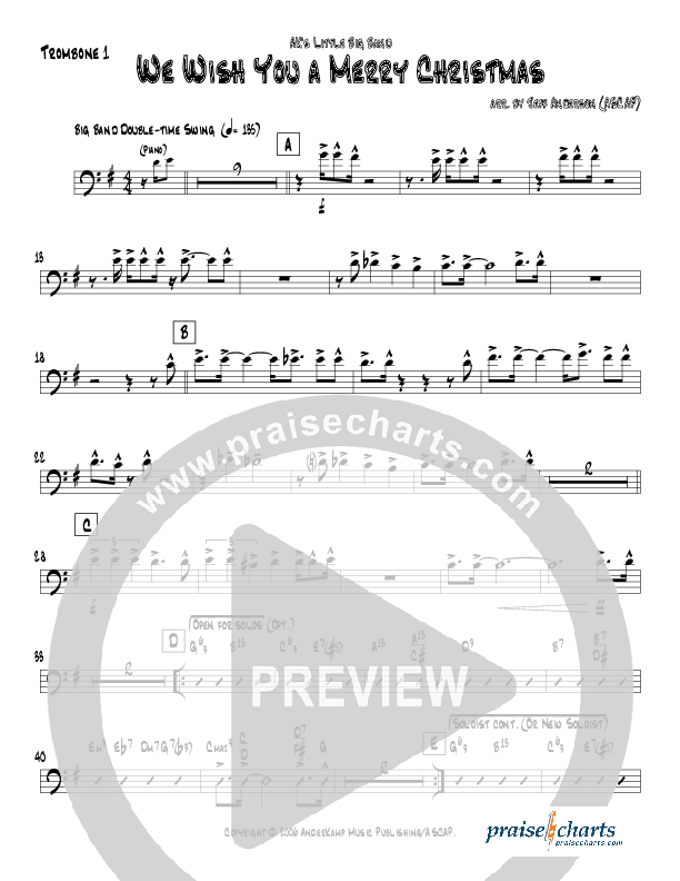 We Wish You A Merry Christmas (Instrumental) Trombone 1 (Jeff Anderson)
