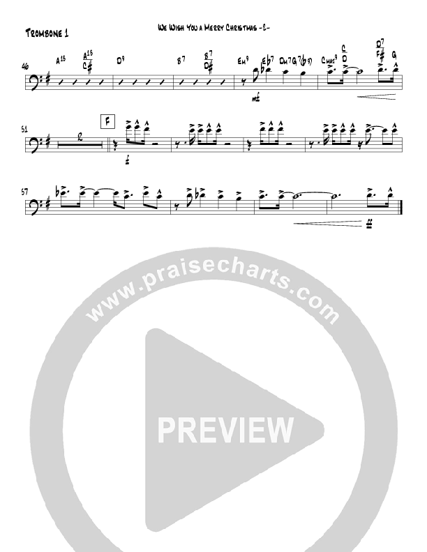 We Wish You A Merry Christmas (Instrumental) Trombone 1 (Jeff Anderson)